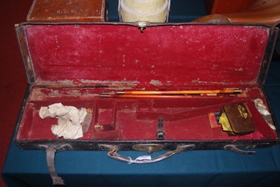 Lot 256 - A Victorian brown leather shotgun case