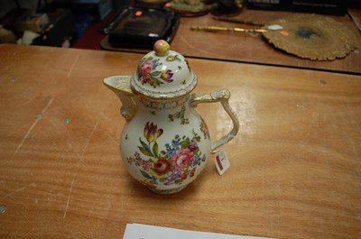 Lot 1 - A continental porcelain sparrowbeak jug and...