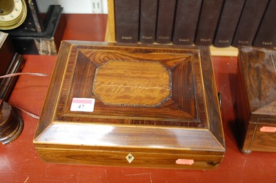 Lot 47 - An early 19th century rosewood and marquetry...
