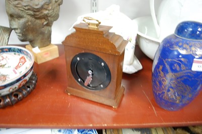 Lot 54 - A mahogany cased Elliot mantel clock, retailed...