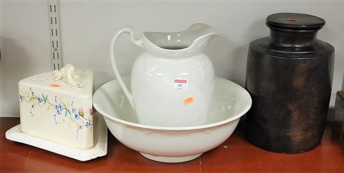 Lot 56 - A Staffordshire blanc-de-chine wash jug and...
