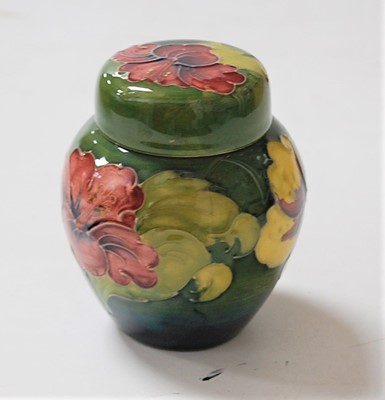 Lot 186 - A Moorcroft pottery jar and cover, decorated...