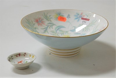 Lot 191 - A Minton porcelain footed bowl, in the Vanessa...