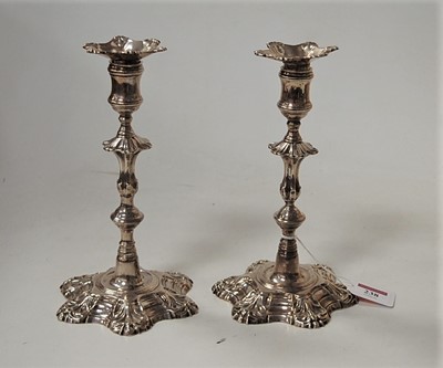 Lot 238 - A pair of 18th century style white metal multi-...
