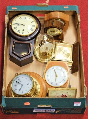 Lot 70 - A Sestrel brass cased ships type clock, having...