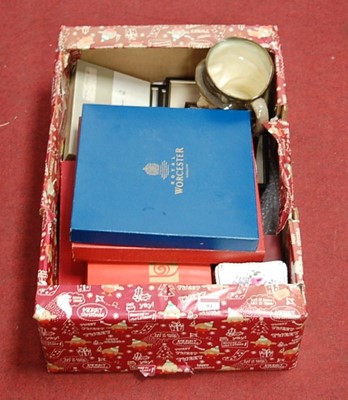 Lot 81 - A box of miscellaneous items, to include Royal...