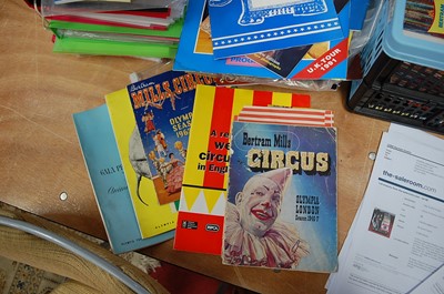 Lot 86 - A box of miscellaneous circus related ephemera...
