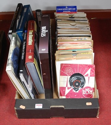 Lot 90 - A box of assorted Beatles related books, to...