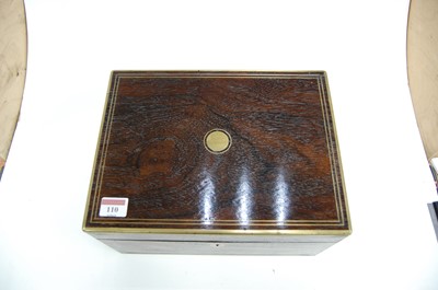 Lot 110 - A Victorian rosewood and brass bound lady's...