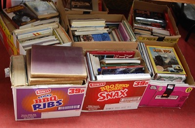 Lot 137 - Eight boxes of miscellaneous books, mainly...