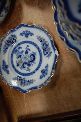 Lot 144 - A Victorian opaque granite china part dinner...