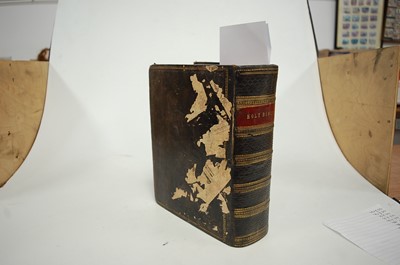 Lot 147 - Two leather bound Bibles