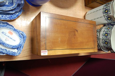 Lot 158 - A Victorian yew wood and brass inlaid writing...