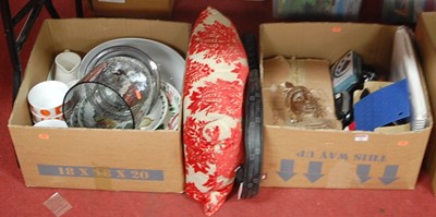 Lot 182 - Two boxes of miscellaneous items, to include a...