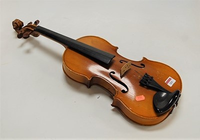 Lot 263 - A modern Chinese students violin; together...