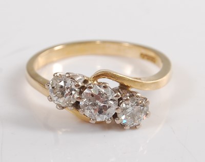 Lot 1190 - An 18ct yellow and white gold diamond...