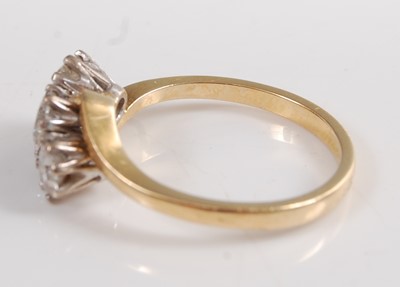 Lot 1190 - An 18ct yellow and white gold diamond...