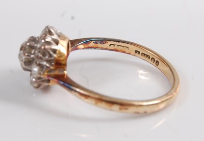 Lot 1260 - An 18ct yellow and white gold diamond...