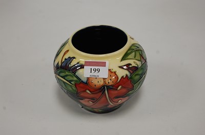 Lot 199 - A modern Moorcroft pottery vase, of squat...