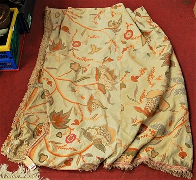Lot 166 - A mid-20th century crewel work tablecloth,...