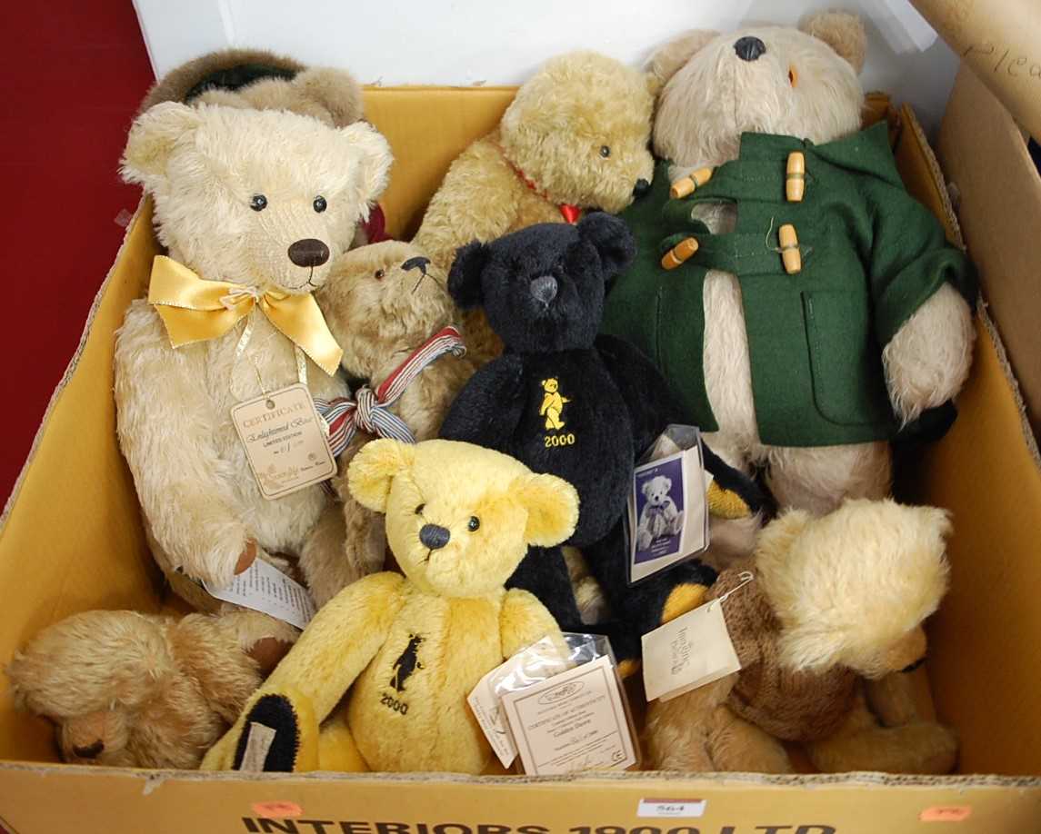 Lot 564 - A box of miscellaneous soft toys, to include...