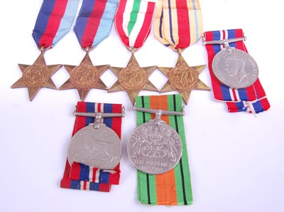 Lot 169 - A collection of seven WW II medals to include