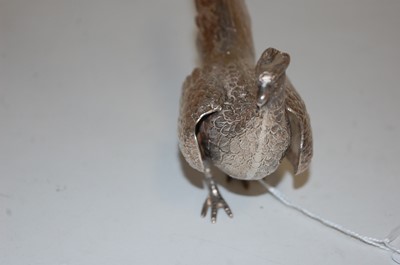 Lot 228 - A German silver table ornament modelled as a pheasant