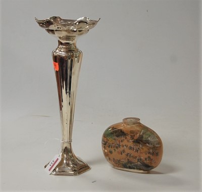 Lot 221 - A George V silver spill vase, Birmingham 1918...
