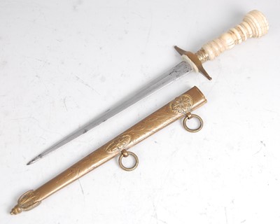 Lot 101 - An early 19th century Naval dirk