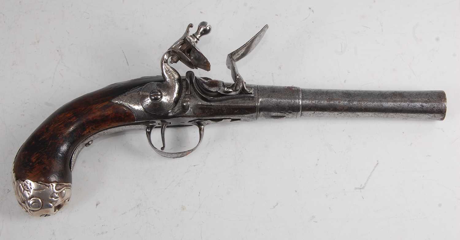 Lot 9 - David Wynn of London, an 18th century Queen Anne flintlock pistol