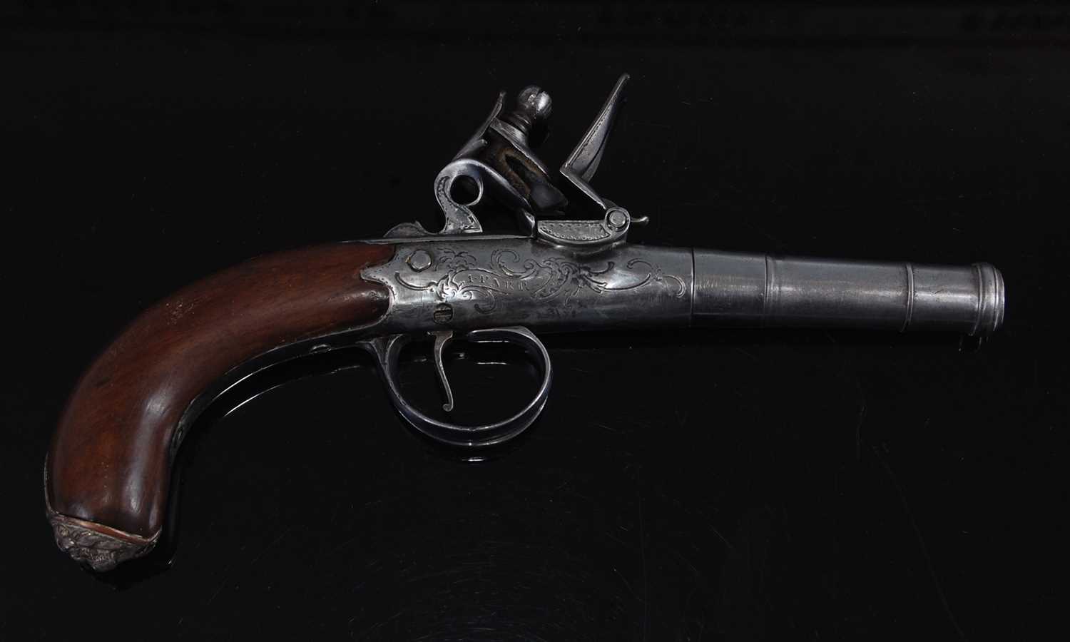 Lot 4 - An 18th century flintlock boxlock pistol
