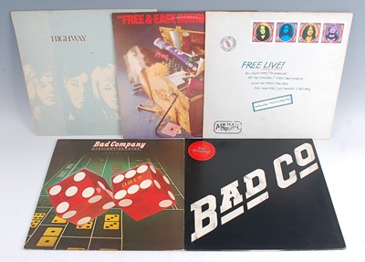 Lot 709 - Free/BadCompany, a collection of five LP's to include