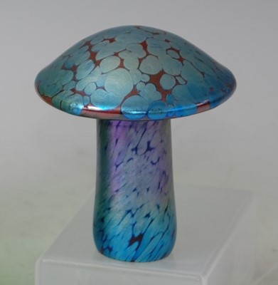 Lot 53 - A possibly Loetz iridescent glass paperweight,...