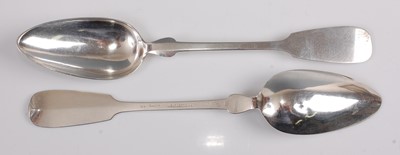 Lot 1115 - A set of six white metal tablespoons, in the...
