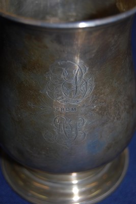 Lot 1116 - A late Victorian silver bell shaped tankard,...