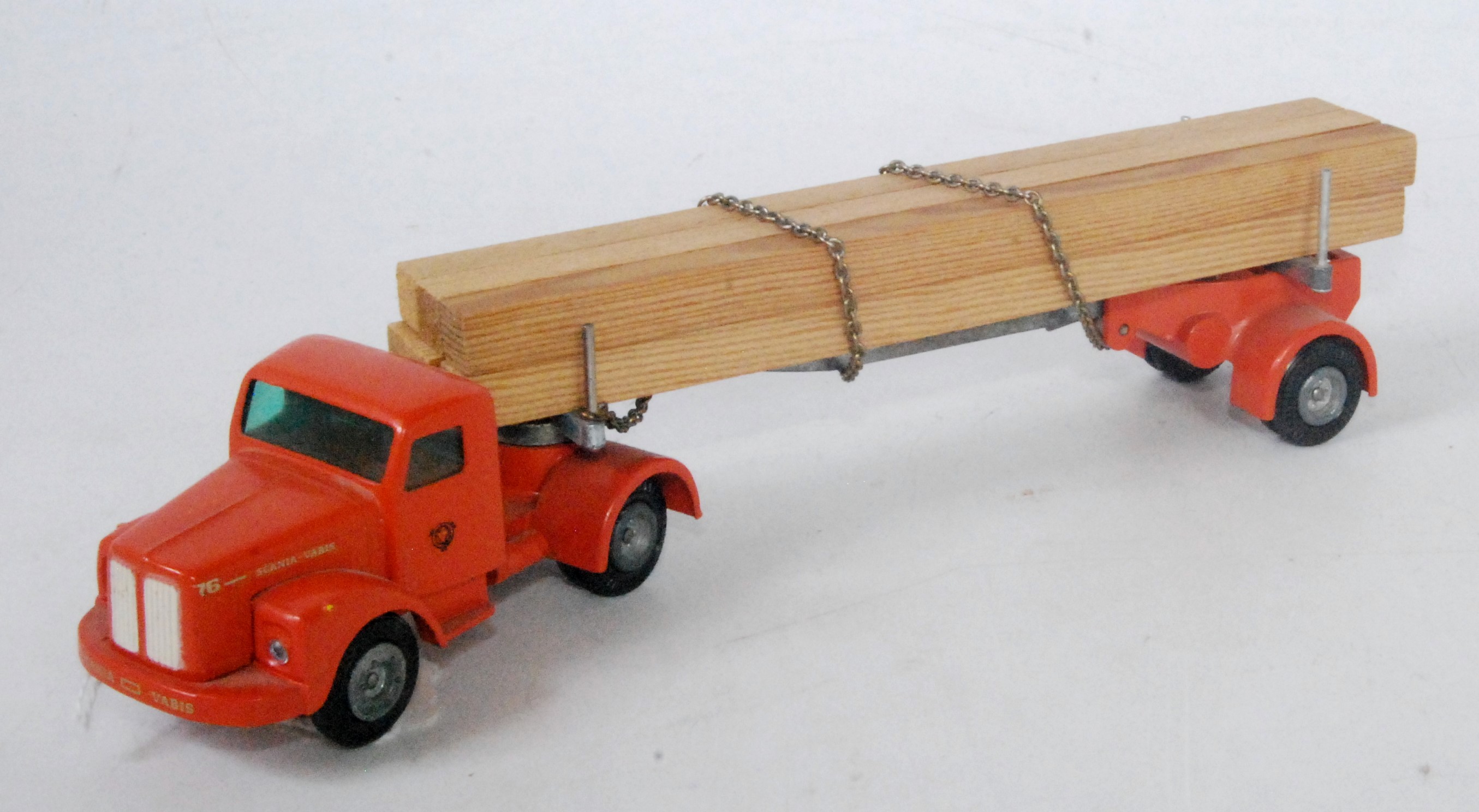 TEKNO SCANIA VABIS 材木運搬車 Tekno Scania Vabis LS76 rigid truck with trailer OVERLAND