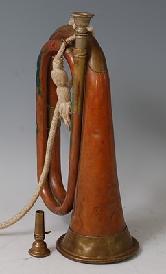 Lot 68 - A brass and copper bugle