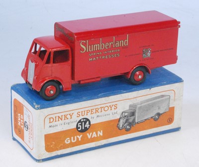 Lot 1937 - A Dinky Toys No. 514 guy van comprising of red...