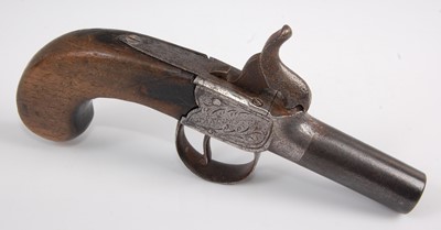 Lot 165 - A 19th century percussion boxlock pocket pistol