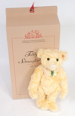 Lot 3167 - A Steiff Snowdrop teddy bear, white tag to ear...