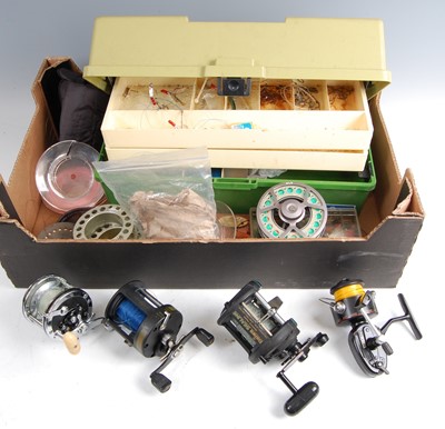 Lot 241 - A collection of fishing tackle and equipment to include