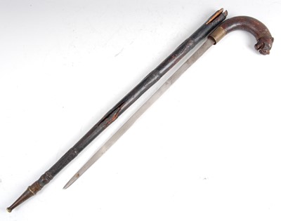 Lot 19 - A 19th century ebonised sword stick