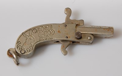 Lot 160 - An early 20th century Austrian miniature working pin fire pistol