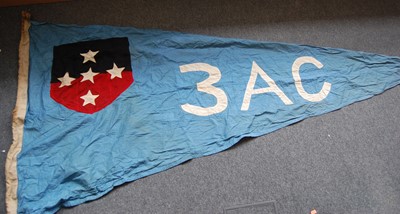 Lot 156 - A large cotton flag of triangular form