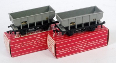 Lot 618 - Two 4644 Hornby Dublo hopper wagons, one has a...