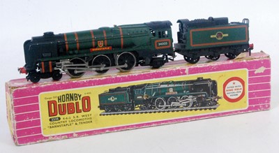Lot 664 - 2235 Hornby Dublo 2-rail loco and tender...
