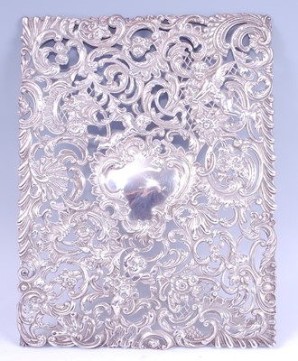 Lot 281 - A late Victorian silver embossed panel,...