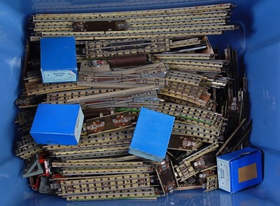 Lot 701 - Large crate Hornby Dublo 3-rail track, approx...