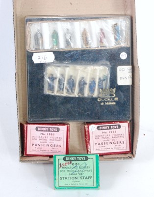 Lot 716 - Dinky Toy figures, approx 32 pieces. Two boxes...