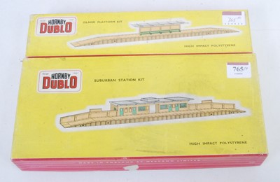 Lot 765 - Two Hornby Dublo plastic buildings kits:...